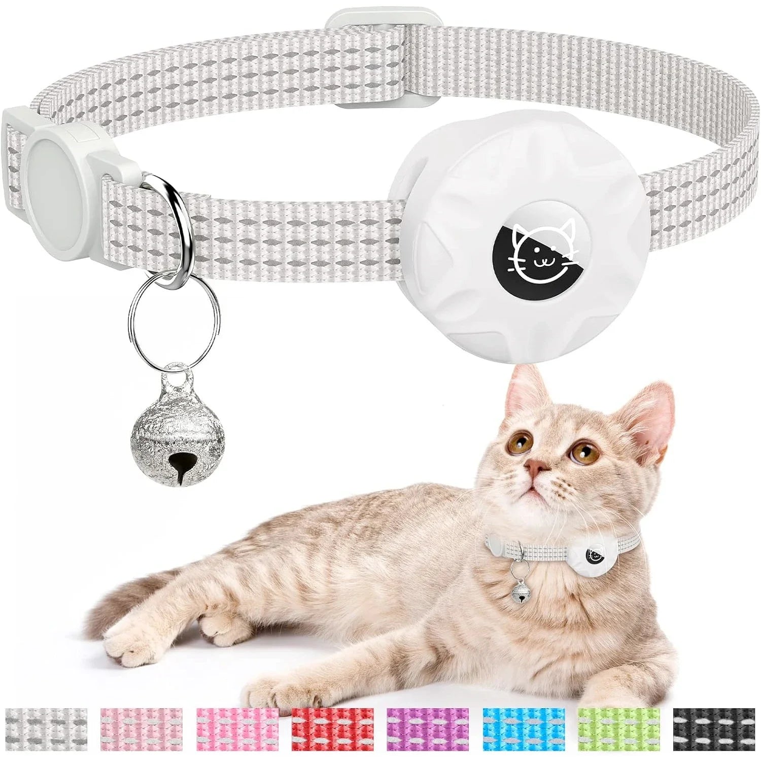 ZarpaTrack – Collar Reflectante con Soporte AirTag para Gatos