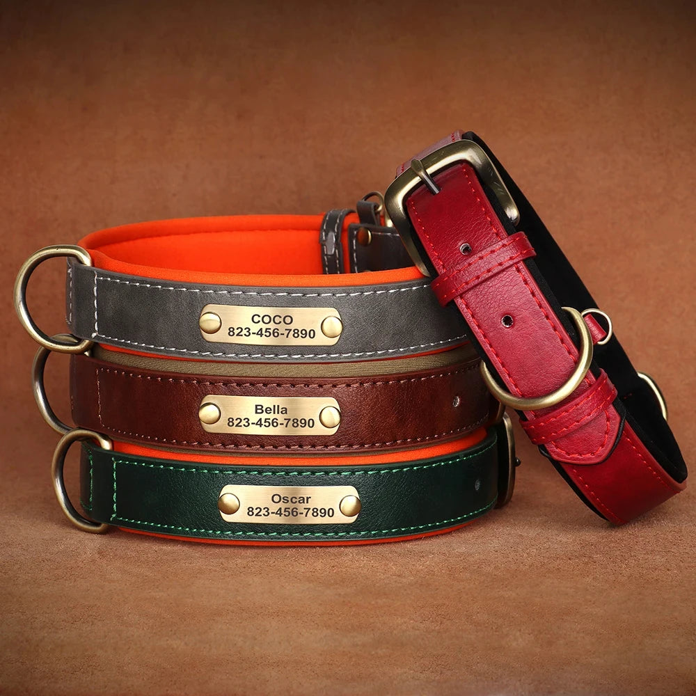 ZarpaID – Collar Personalizado de Cuero con Placa Grabada