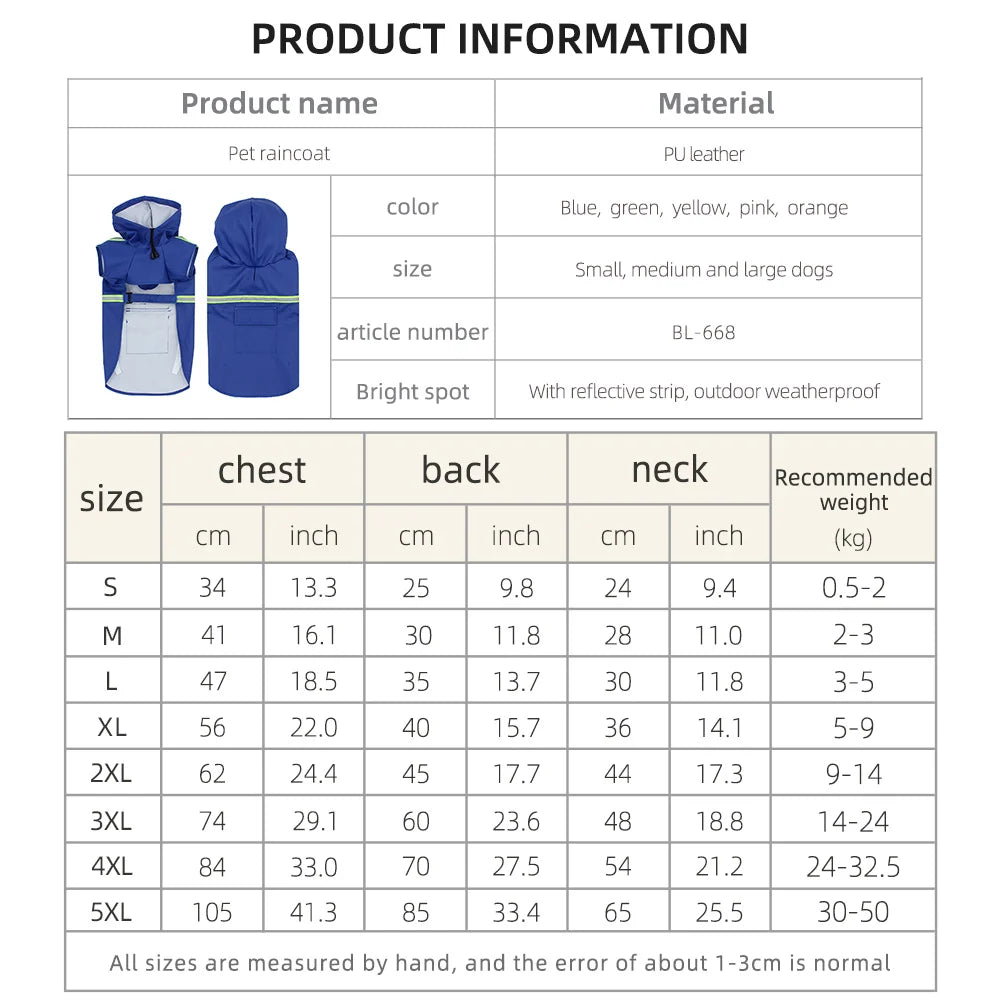 ZarpaRain - Impermeable Reflectante para Perros