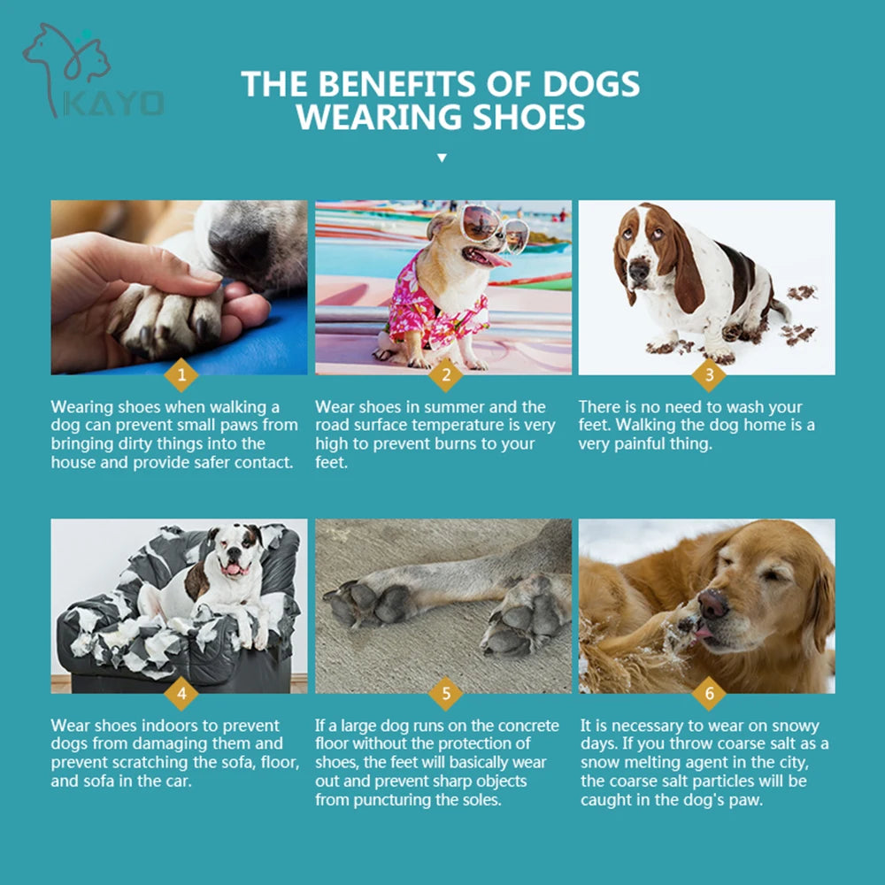 ZarpaPaws Grip – Botas Impermeables y Antideslizantes para Perros