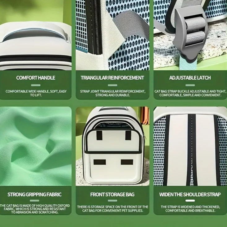 ZarpaTravel – Mochila Transparente para Mascotas