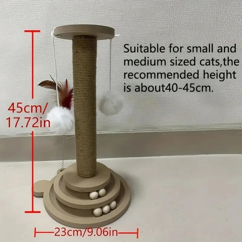 ZarpaPlay – Rascador Interactivo 3 en 1 para Gatos