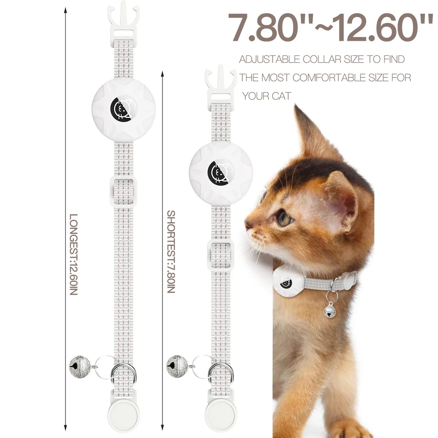 ZarpaTrack – Collar Reflectante con Soporte AirTag para Gatos